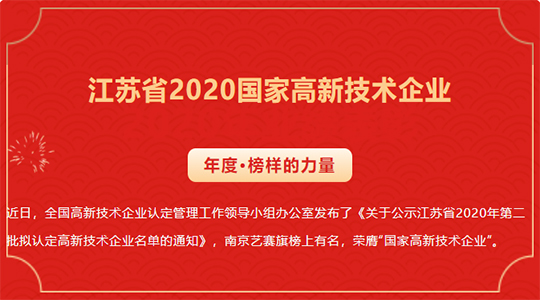喜讯！祝贺南京博一把白菜获得2020国家高新技术企业认证